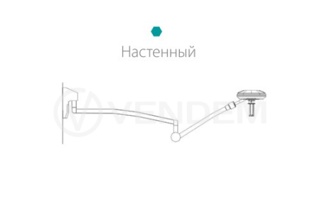 Светильник бестеневой смотровой настенный Медин СМС-Д1