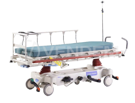 Тележка медицинская для перевозки пациентов Pukang BL-PC-III 6 5 функций (гидравлическая с полкой для оборудования и инструментов)